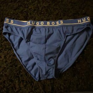Hugo Boss men’s blue cotton stretch high top brief XXL runs small like XL